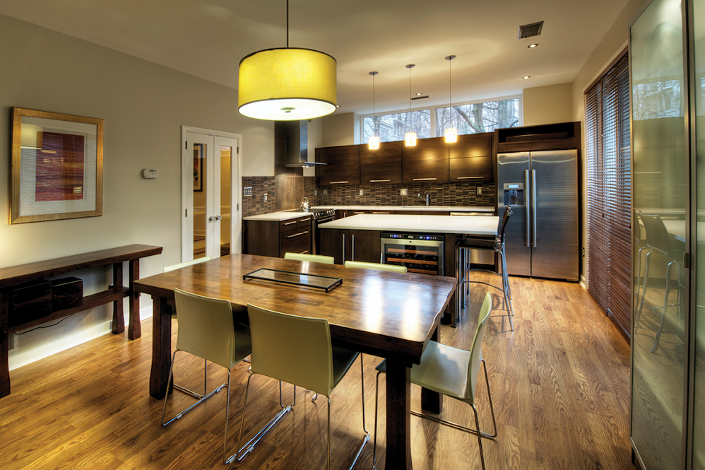 Kitchen table in a kitchen