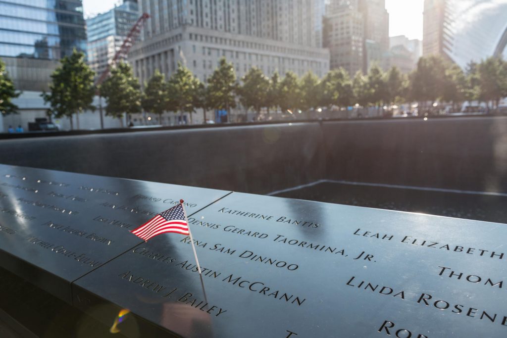 The name plaque of 9 11 victims