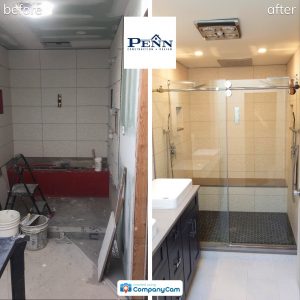 PennCD Bathroom before & after 