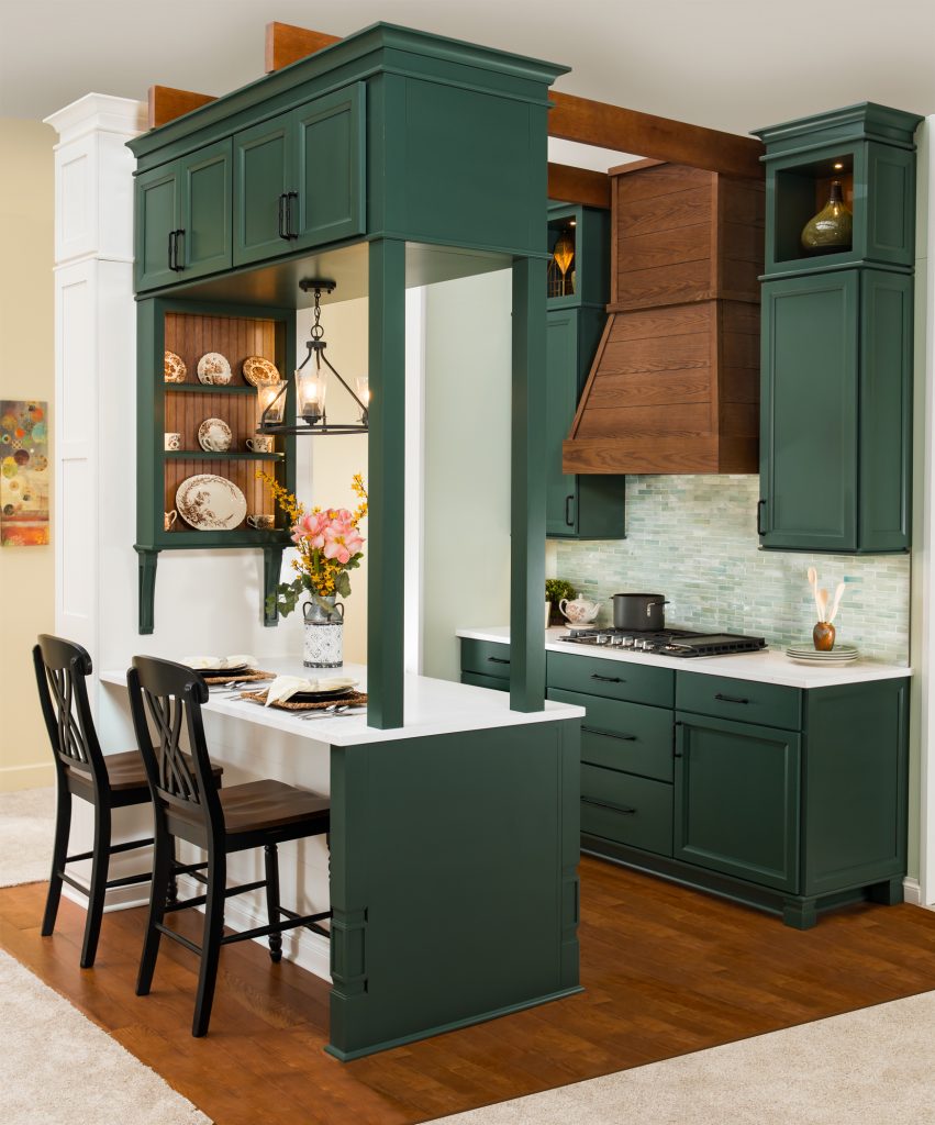 Wellborn Cabinets - Green Kitchen Cabinets