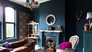 This jewel-toned paint color makes this room pop.