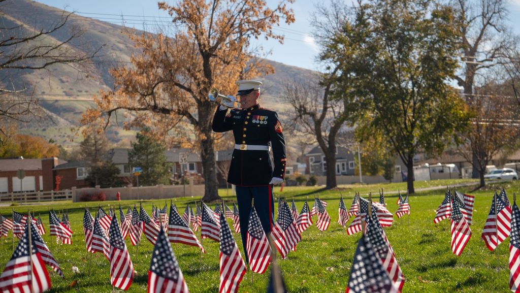 An image depicting a serviceperson saluting to those we have lost.